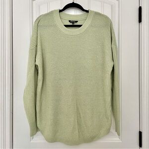 George Light Green Acrylic Knit Drop Shoulder Sweater Size XL